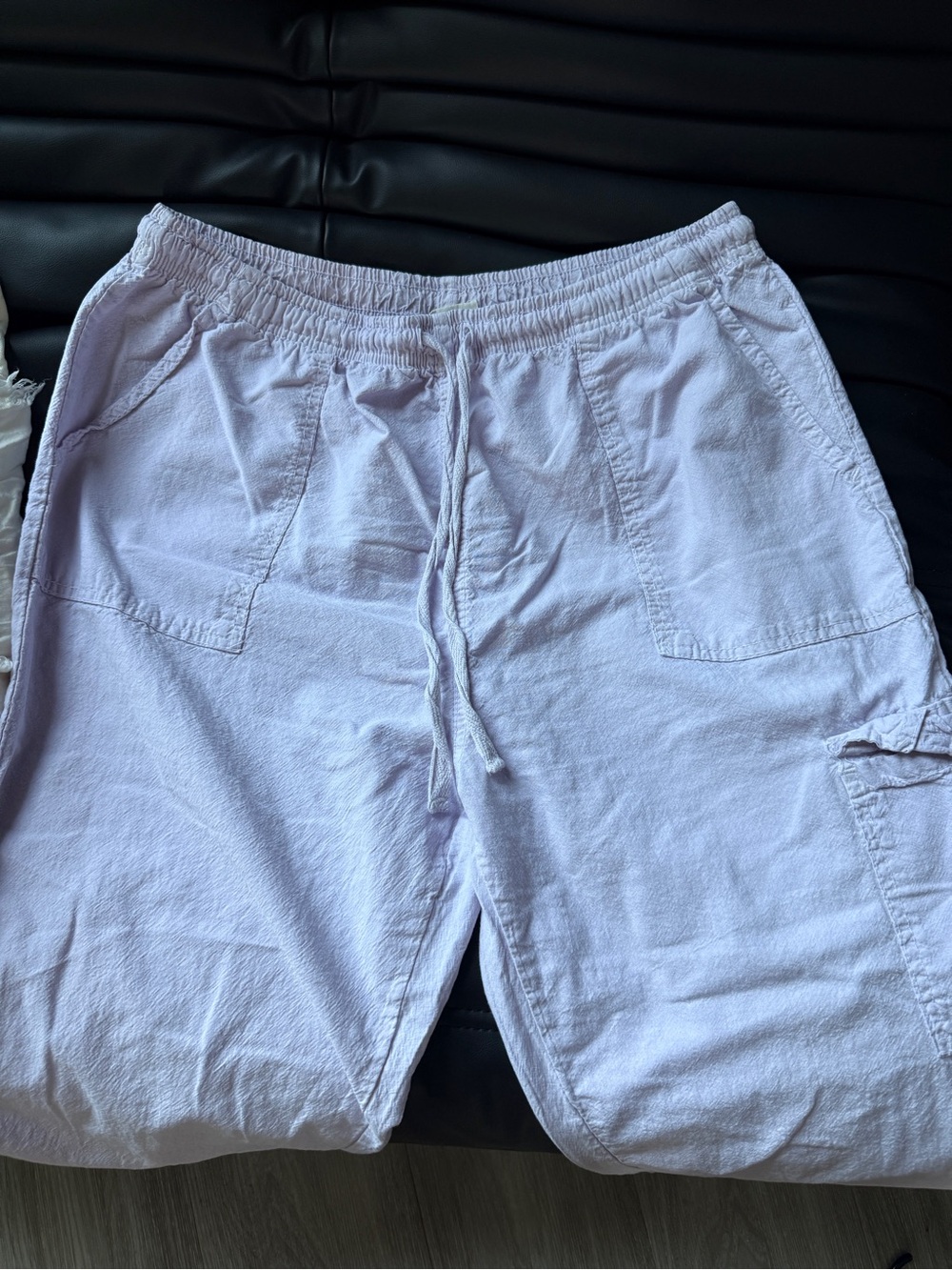 Lilac Drawstring Capris - Picture 3 of 4